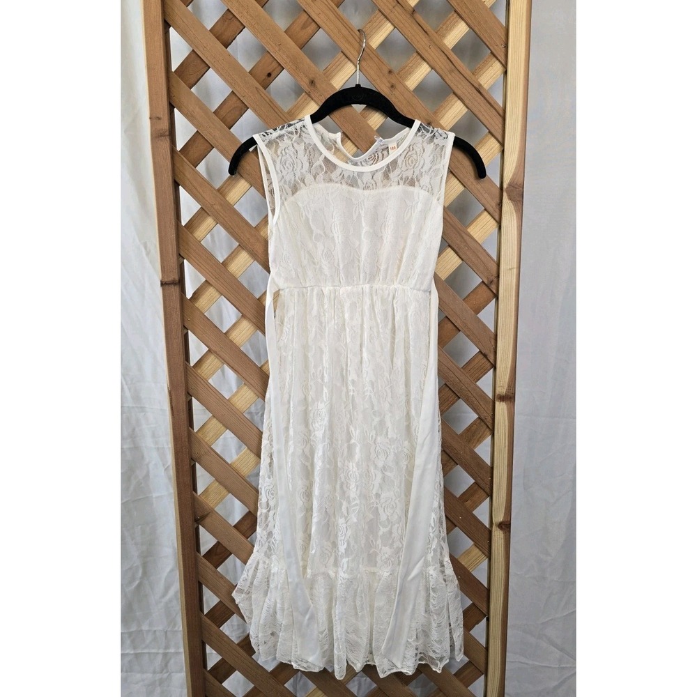 NWT IWEMEK Girls White Lace Formal Dress - Size 160 (Ages‎ 13-14)